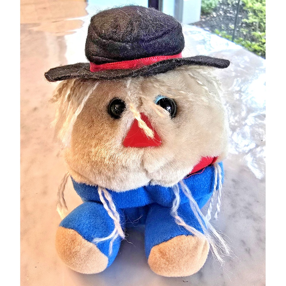 SWIBCO‎ Puffkins Patches The Scarecrow 5" Stuffed Plush Beanie 1994 Vintage